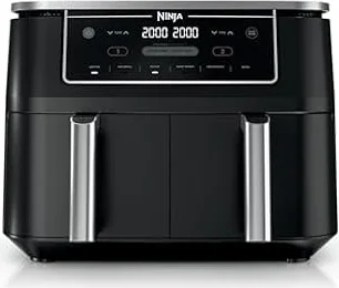 Ninja Foodi Air Fryer, 10 Qt DualZone, 6-in-1, Black, DZ302