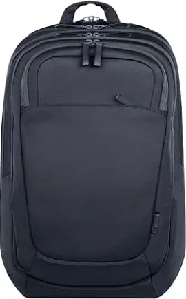 HP 17-Inch Laptop Backpack Travel Plus 30L, Water-Resistant 750D Recycled Plastic, RFID-Blocking Pocket, Anti-Puncture Zippers, Key Fob, Polyester, Blue Graphite, A2CC9AA