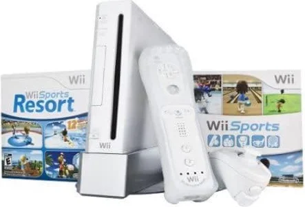 Nintendo Wii Bundle with Wii Sports & Wii Sports Resort - White (Renewed)