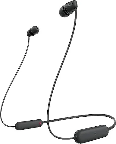Sony WI-C100 Wireless in-Ear Bluetooth Headphones with Built-in Mic, Black