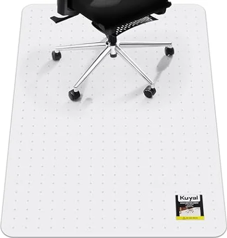 Kuyal Office Chair Mat for Carpet, Clear Heavy Duty Computer Chair Mat