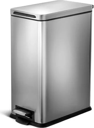 Home Zone Living 8 Gallon Kitchen Trash Can with Slim Fit Design