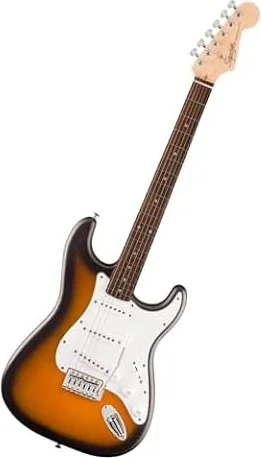 Fender Squier Debut Series Stratocaster Electric Guitar, Beginner Guitar, with 2-Year Warranty, Includes Free Lessons, 2-Color Sunburst with Matte Finish, Full, 0379600503