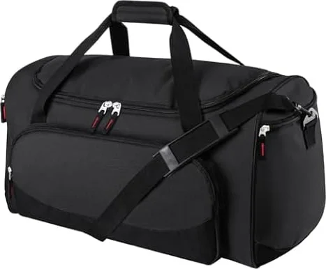 Uarition Gym Bag for Men & Women - 50L Large Duffle Bag for Travel, Black