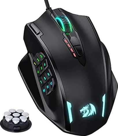 Redragon M908 Wired MMO RGB Gaming Mouse 12400 DPI Remapping Keys