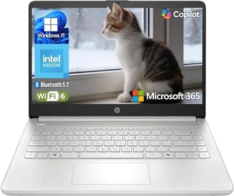 HP Essential Laptop 2026, Intel CPU, 128GB Storage, Office 365, Copilot AI