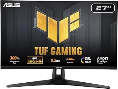 ASUS TUF Gaming VG27AQM5A 27 Inch 1440p 300Hz G-SYNC Gaming Monitor