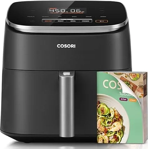 Cosori TurboBlaze Air Fryer, 9-in-1, 6 Qt, PFAS-Free Ceramic Coating