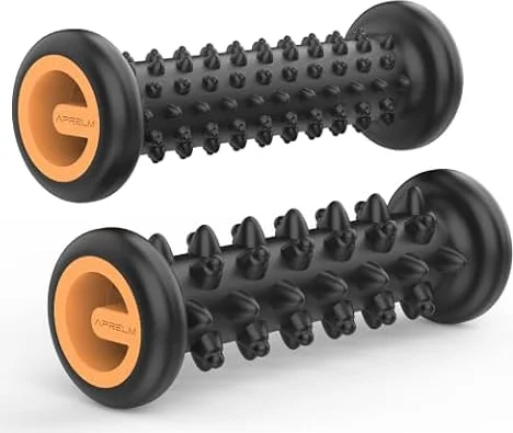 APRELM Foot Massager Roller Set for Plantar Fasciitis Relief, Professional 2-Pack (Beginner & Enhanced), Foot Roller for Home Office, Gifts for Mom Dad Friends