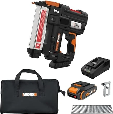 WORX Cordless Brad Nailer, 20V 18GA Nail Gun, WX842L