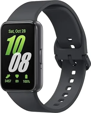 SAMSUNG Galaxy FIT 3 [2025, 40MM] 1.6" AMOLED Display | IP68 Water Resistant | 14 Days Battery Life | 100+ Watchfaces | 100+ Exercise Modes | International Model (Fast Charger Bundle, Black)