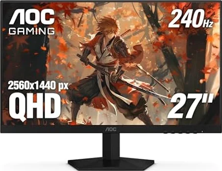 AOC 27" Gaming Monitor QHD 260Hz Overclocked IPS NVIDIA G-SYNC Q27G41ZE