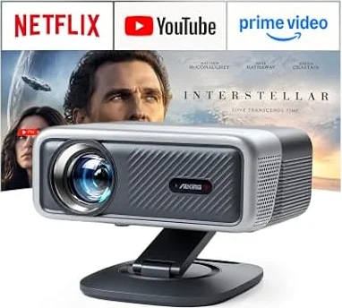 AuKing 5000 ANSI &70W Dolby Audio 4K Outdoor Projector Now with Netflix