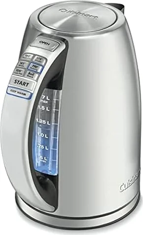 Cuisinart Electric Kettle, 1500W, 6 Temperature Presets, 1.7L, CPK-17P1