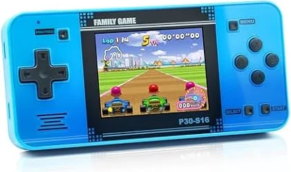 Handheld Game for Kids -Preloaded 220 Retro Video Games, Portable Gaming Player with Rechargeable Battery 3.0" LCD Screen, Mini Arcade Electronic Toy Gifts for Boys Girls (Blue)
