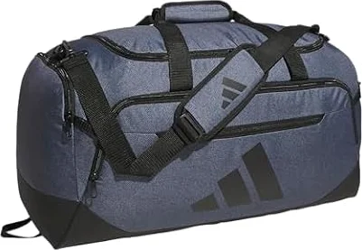 adidas Defender Duffel Bag, Twill Onix Grey/Black, OSFA