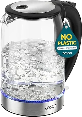 Cosori Electric Kettle, No Plastic Contact with Water, 1.7L, Black