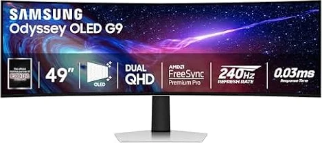 Samsung 49" Odyssey (G93SC) Series QD-OLED Curved Gaming Monitor