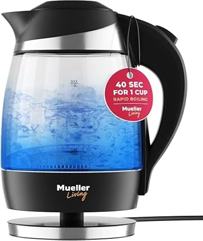 Mueller Living 1.8L Electric Kettle, Tea Kettle for Boiling Water