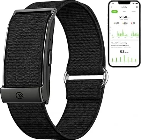 Smart Bracelet Health and Fitness Tracker No Subscription Fees Black