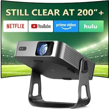 Now with Netflix/1080P-VOPLLS Smart Mini Projector with WiFi and Bluetooth