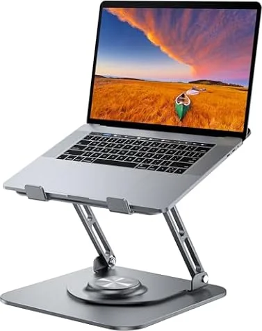 Laptop Stand for desk(360°Rotating),Aluminum laptop Riser for 10-16"Laptops