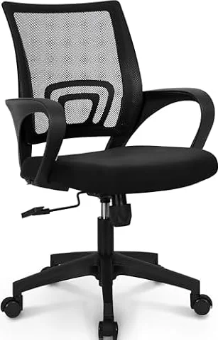 NEO CHAIR Office Computer Chair Ergonomic Mid-Back Mesh Desk Chair, Black