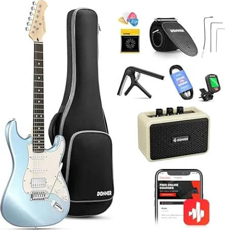 Donner DST-152R Electric Guitar Kit for Adults from Beginners to Advanced