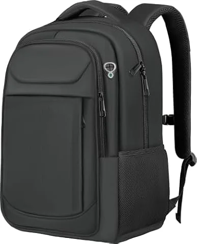 JARWAM 17" Travel Laptop Backpack, Airline Approved Computer Bag, Black