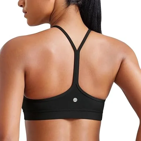 CRZ YOGA Butterluxe Y Back Sports Bras Black Small