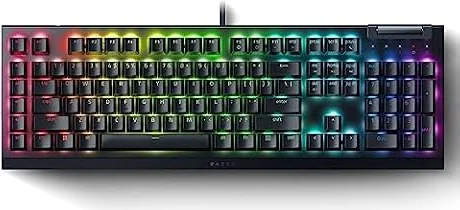 Razer BlackWidow V4 X Mechanical Gaming Keyboard, Yellow Switches, Black