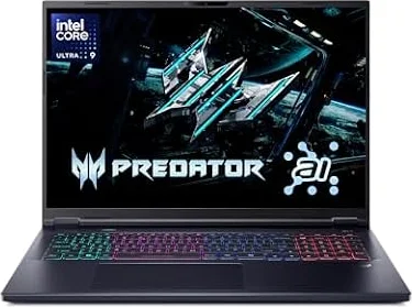 Acer Predator Helios Neo 18 AI Gaming Laptop | Intel Core Ultra 9 Processor 275HX | NVIDIA GeForce RTX 5070 Ti | 18" WQXGA 240Hz G-SYNC | 32GB DDR5 | 2TB Gen 4 SSD | Killer Wi-Fi 6E | PHN18-72-9474