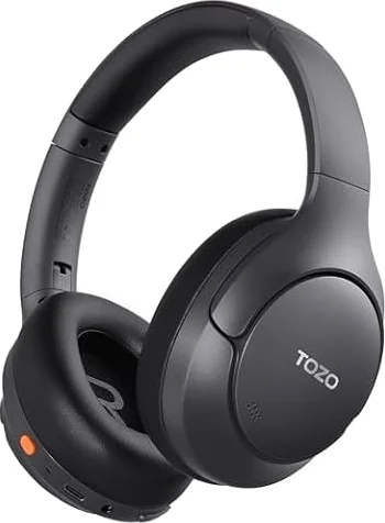 TOZO HT3 Hybrid Noise Cancelling Wireless Headphones, 90H Over Ear Headset