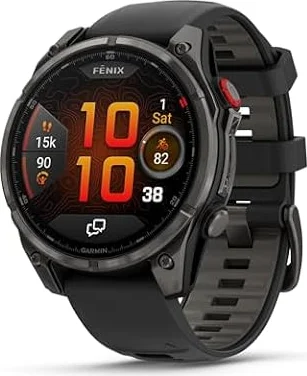 Garmin fēnix® 8 Pro, 51mm, Sapphire, DLC Titanium, Black/Pebble Gray