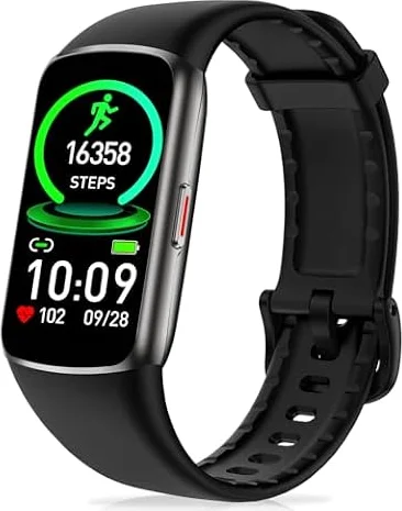 Zeacool Fitness Tracker with 24/7 Heart Rate, Blood Oxygen Sleep Monitor, 123 Sports Modes Calories Smart Watch,IP68 Waterproof Step Counter Activity Trackers Health Pedometer for Women Men (Black)
