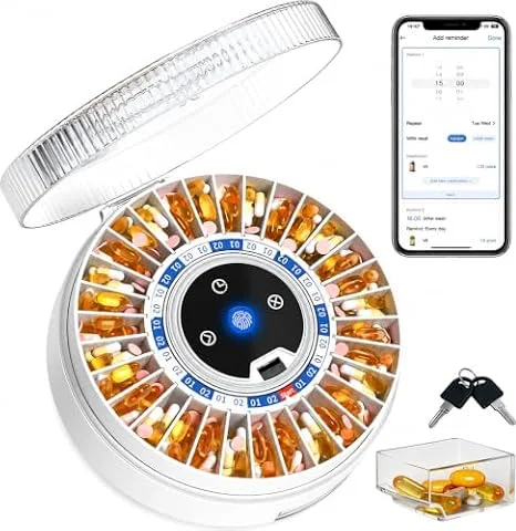 Bluetooth Automatic Pill Dispenser for Elderly with Alarm, APP Reminder