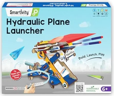 Smartivity 2in1 Hydraulic Aeroplane & Dart Launcher STEM Kit Ages 6-14