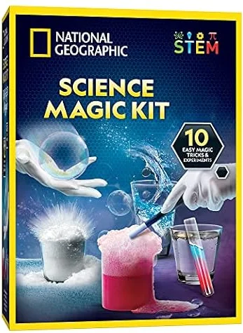 National Geographic Magic Chemistry Set with 10 Tricks for Kids Ages 8-12