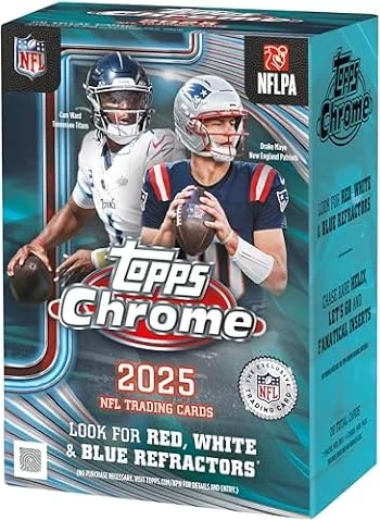 2025 Topps Chrome NFL Football - Factory Sealed - Value Box