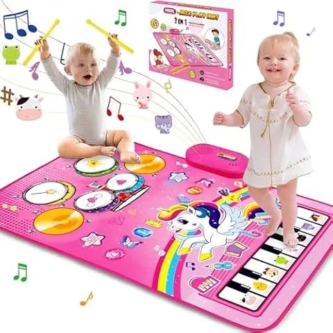 Toys for 1 Year Old Girl Gifts: 3 in 1 Baby Music Mat Toddler Toys Age 1-2
