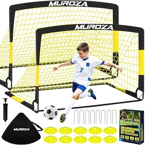 Soccer Goal, Kids Soccer Goals for Backyard Set, Pop Up Soccer Net