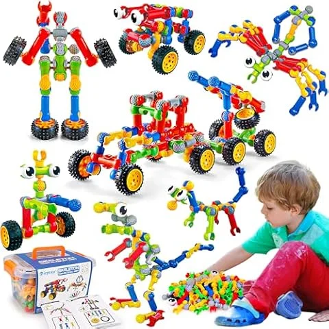 Qirptey Kids STEM Building Toys for 3 4 5 6 7 8+ Year Old Boy Birthday Gift
