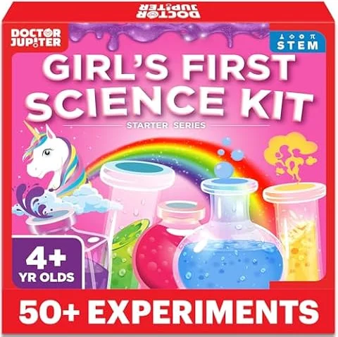 Doctor Jupiter Girls' First Science Experiments Kit for Kids Ages 4+