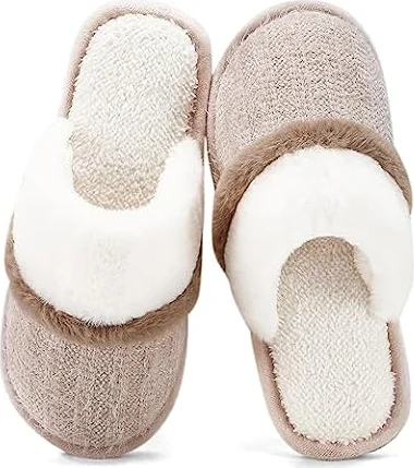 GOEWY Cozy Slippers for Women Indoor Outdoor House Shoes with Memory Foam