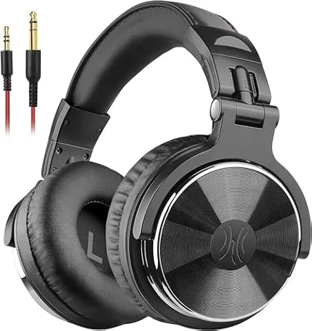 OneOdio Wired DJ Hi-Res Over-Ear Headphones for PC, Keyboard Guitar - Black