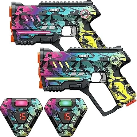 Laser Tag Set of 2, Lazer Tag Game for Kids Indoor & Outdoor Play, Gift Ideas for Kids Teens and Adults, Cool Toys for Teenage Ages 8 9 10 11 12+Year Old Boy & Girls