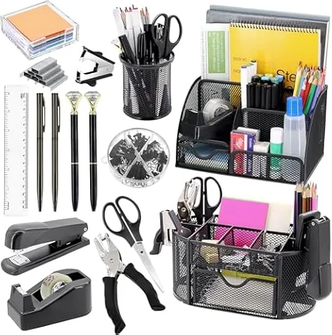 17 IN 1 Office Desk Organizer Set for Back to School Supplies Accessories