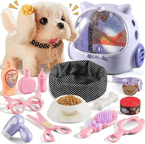16 Pcs Robot Dog Toys for Girls, Toys for 3 4 5 6 7 8 Year Old Girls Kids