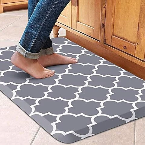 WISELIFE Kitchen Mats and Rugs Cushioned Anti-Fatigue, 17.3"x 28", Grey