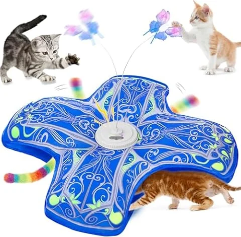 Qraxond Interactive Cat Toys for Indoor Cats,Automatic Kitten Tunnel Toy